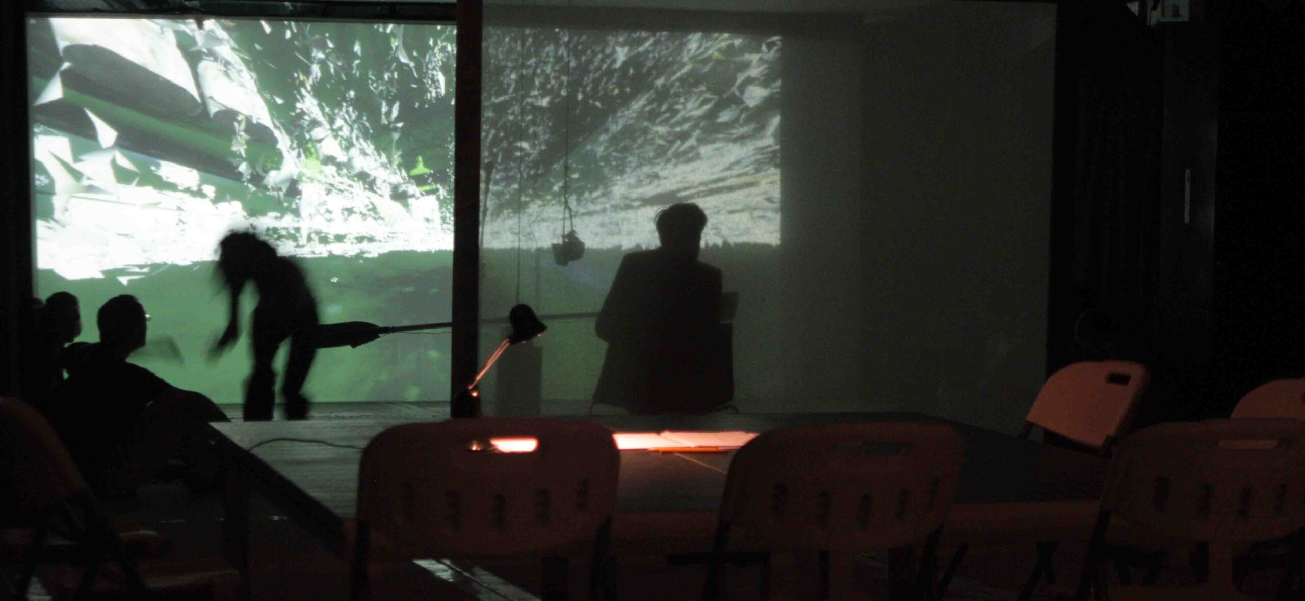 @2016-papadopoulosnikos-rowing (109) Papadopoulos Nikos installation space of the solo exhibition 'Rowing Courses' during a live performance, Cacoyannis F